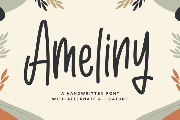 Ameliny: A Script Handwritten Font for Editors