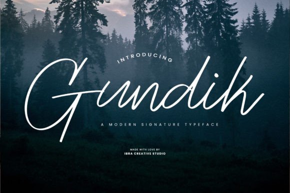 Gundik: A Modern Signature Typeface for Your Brand