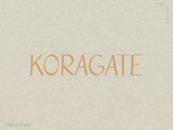 Koragate: The Organic Handwritten Font for Makers